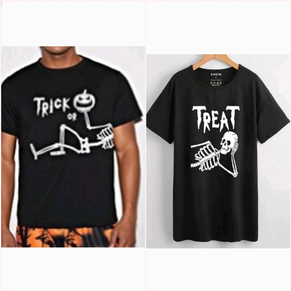 Women and Men's Couples Twinning Halloween shirt set 🎃 - Picture 1 of 16